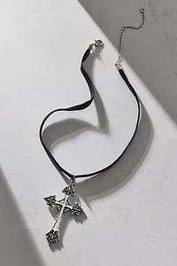 Cordelia Cross Choker Necklace