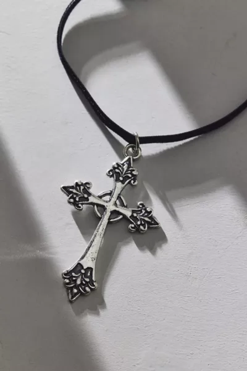Cordelia Cross Choker Necklace