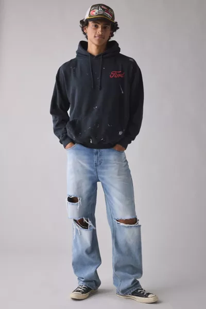 Ford Bronco Paint Splatter Logo Hoodie Sweatshirt