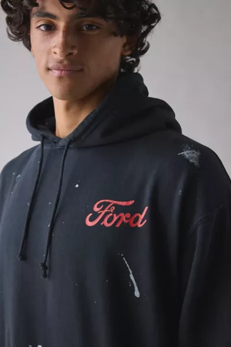 Ford Bronco Paint Splatter Logo Hoodie Sweatshirt