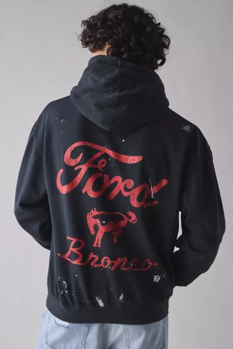 Ford Bronco Paint Splatter Logo Hoodie Sweatshirt
