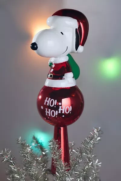 Peanuts© Glass Snoopy Tree Topper