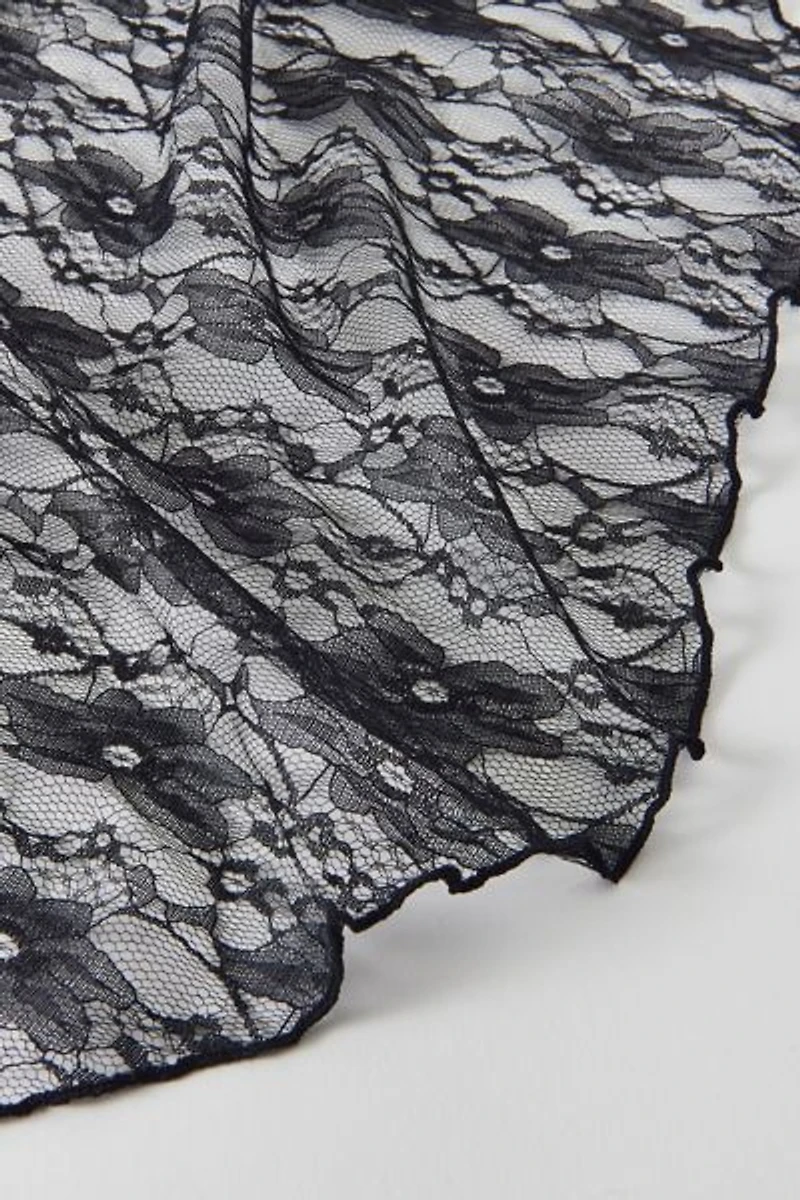 Sheer Lace Veil Headband