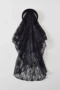 Sheer Lace Veil Headband