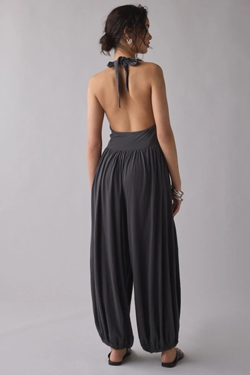 Out From Under Seaside Cowl Neck Halter Jumpsuit
