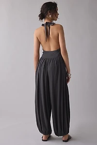 Out From Under Seaside Cowl Neck Halter Jumpsuit