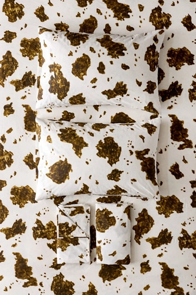 Cow Print Patterned Sheet Set