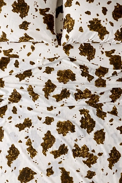 Cow Print Patterned Sheet Set