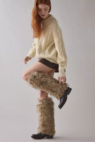 Faux Fur Leg Warmers