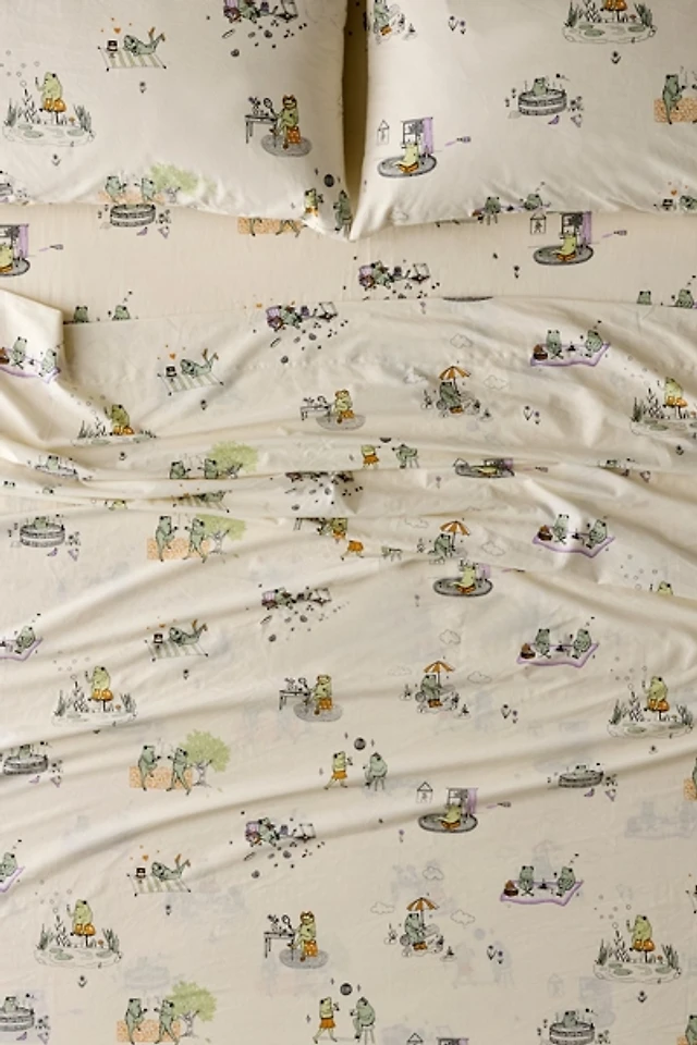 Silly Frogs Patterned Sheet Set