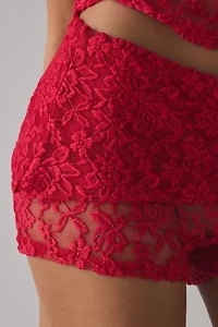 CAMPBELL&KRAMER X ReMADE By UO Thalia Sheer Lace Micro Short