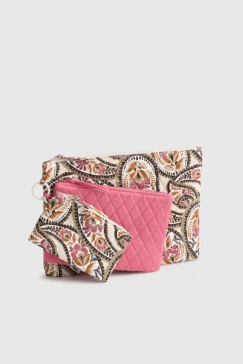 Vera Bradley Quilted Cotton Pouch Organizer Set