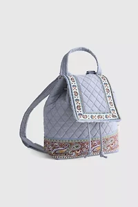 Vera Bradley Quilted Cotton Drawstring Backpack