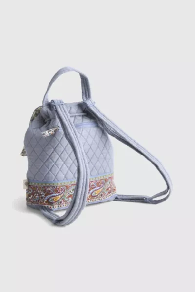Vera Bradley Quilted Cotton Drawstring Backpack