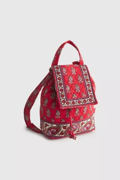 Vera Bradley Quilted Cotton Drawstring Backpack