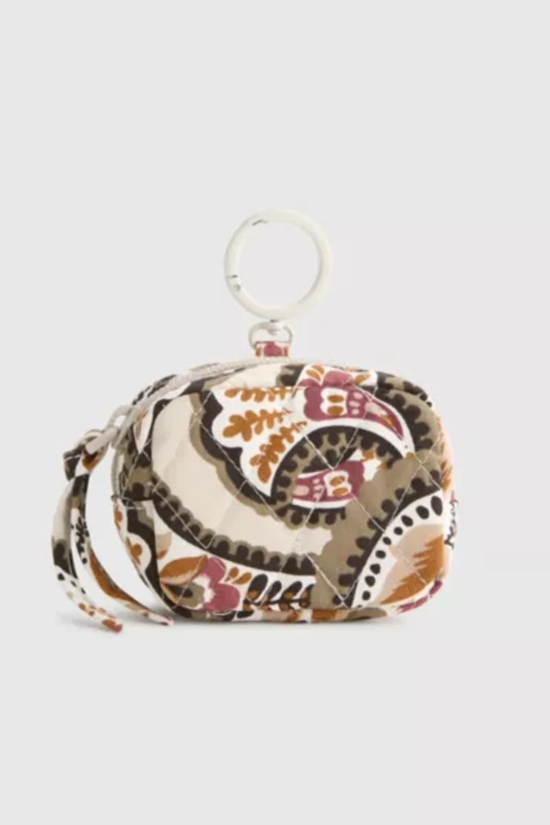 Vera Bradley Quilted Cotton Earbud Bag Charm