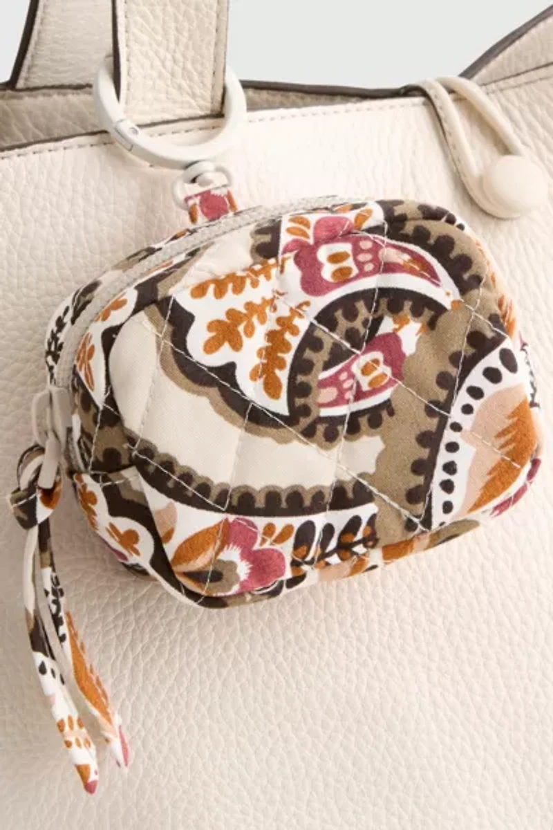 Vera Bradley Quilted Cotton Earbud Bag Charm