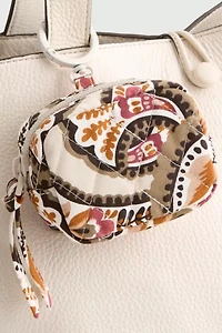 Vera Bradley Quilted Cotton Earbud Bag Charm