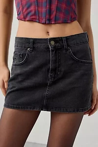 BDG Onna 2.0 Denim Low-Rise Micro Mini Skirt