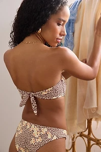 Dippin’ Daisy’s Lotus Jungle Rose Safari Bandeau Bikini Top