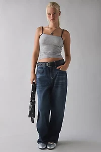 ReMADE By UO Remnants Striped Knit Cropped Cami