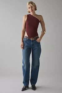 ReMADE By UO Remnants Jersey Knit Twisted One-Shoulder Asymmetrical Top