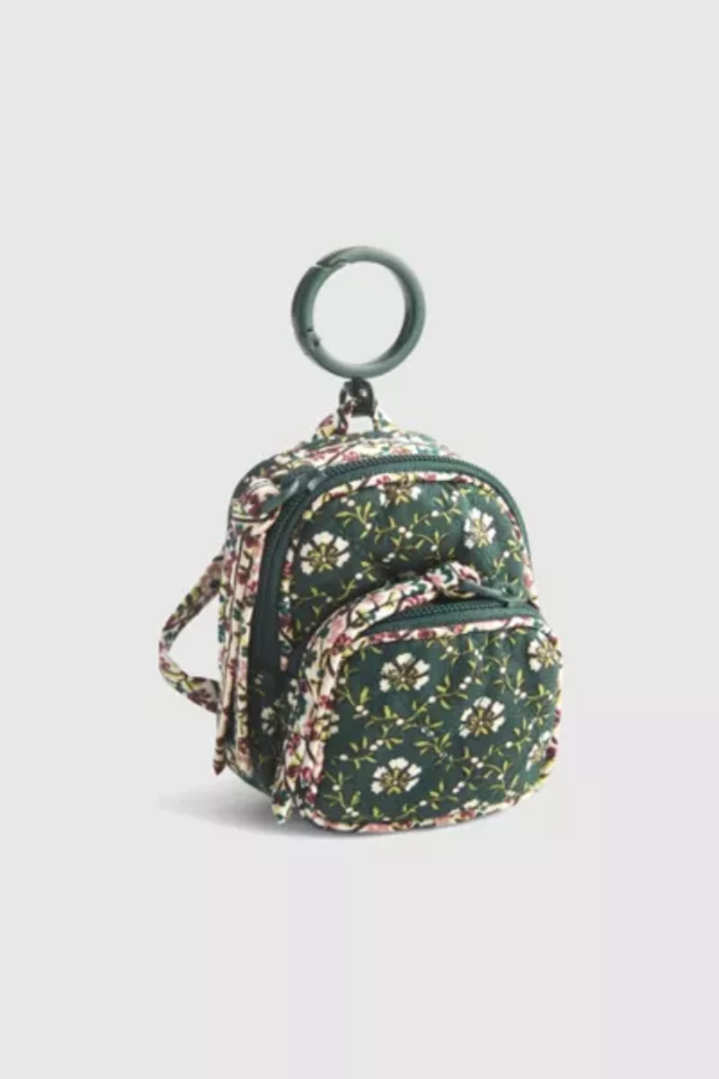 Vera Bradley Quilted Mini Bancroft Backpack Keychain