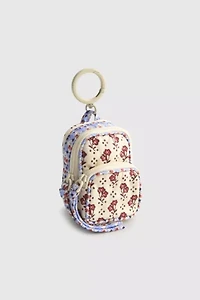 Vera Bradley Quilted Mini Bancroft Backpack Keychain