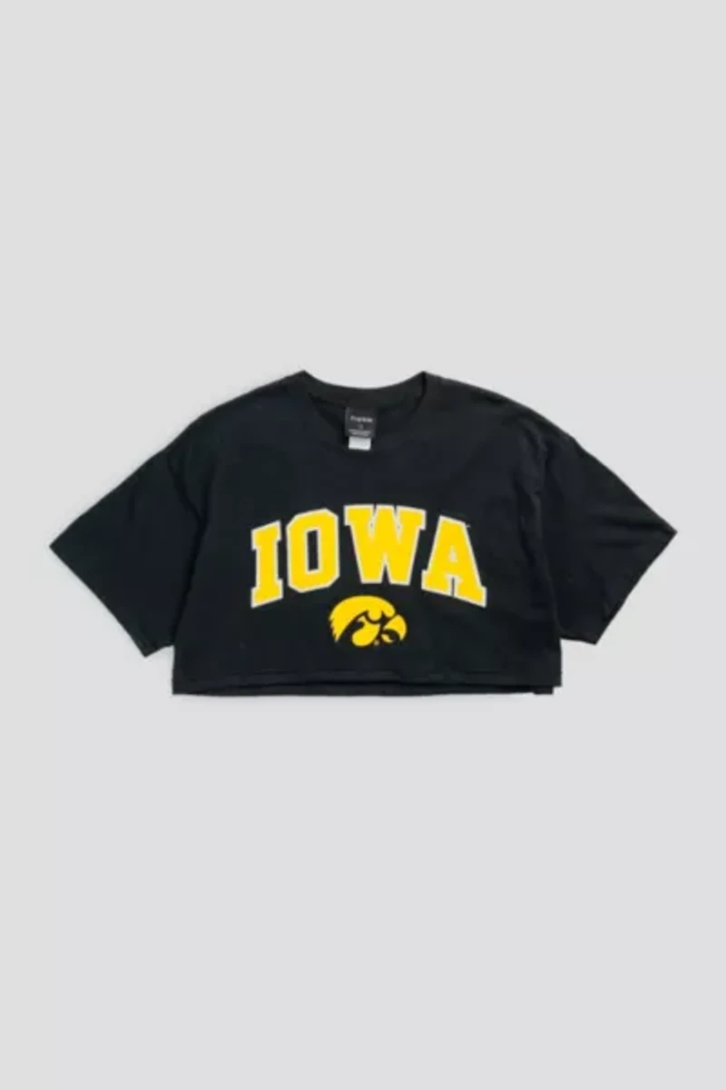 Frankie Collective Rework Iowa Hawkeyes NCAA Crop Tee