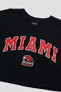 Frankie Collective Rework Miami Redhawks NCAA Crop Tee