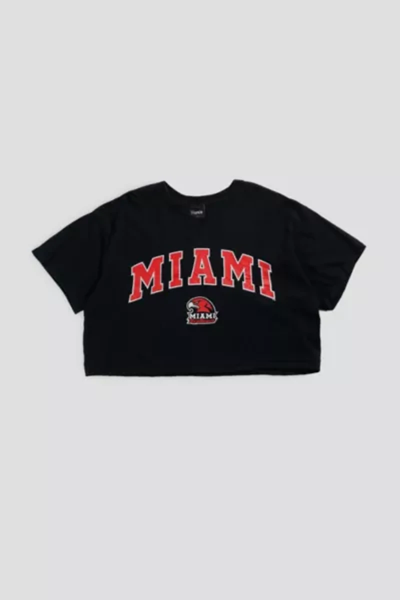 Frankie Collective Rework Miami Redhawks NCAA Crop Tee
