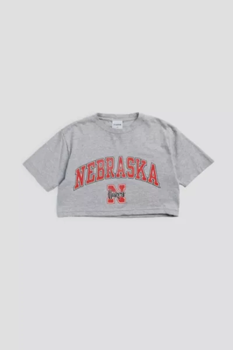 Frankie Collective Rework Nebraska Cornhuskers NCAA Crop Tee