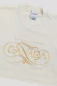 Frankie Collective Rework Niagara Falls Crop Tee