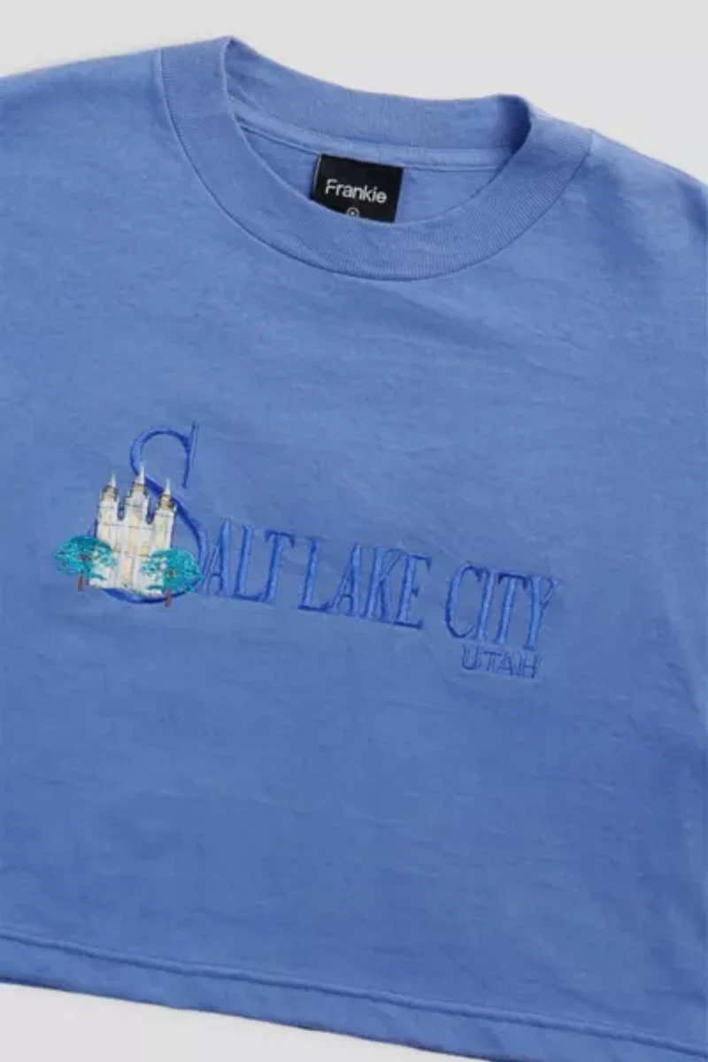 Frankie Collective Rework Salt Lake City Crop Tee
