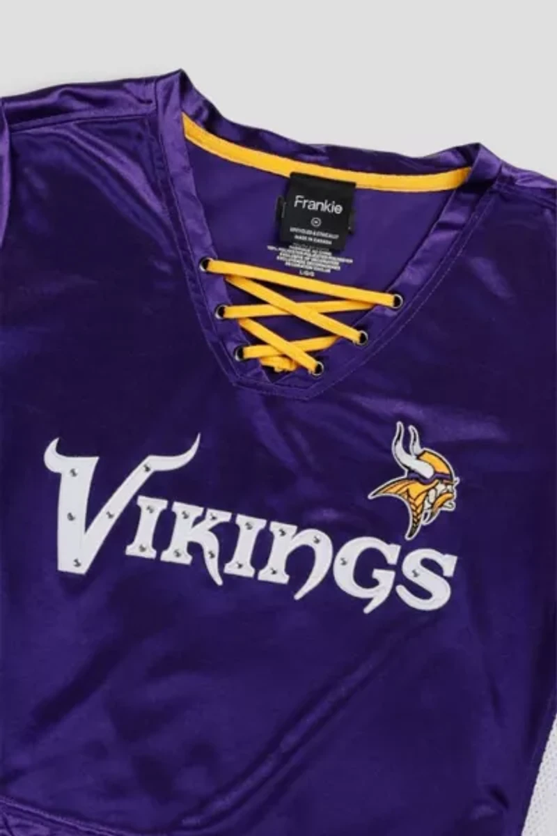 Frankie Collective Rework Crop Minnesota Vikings NFL Jersey 014