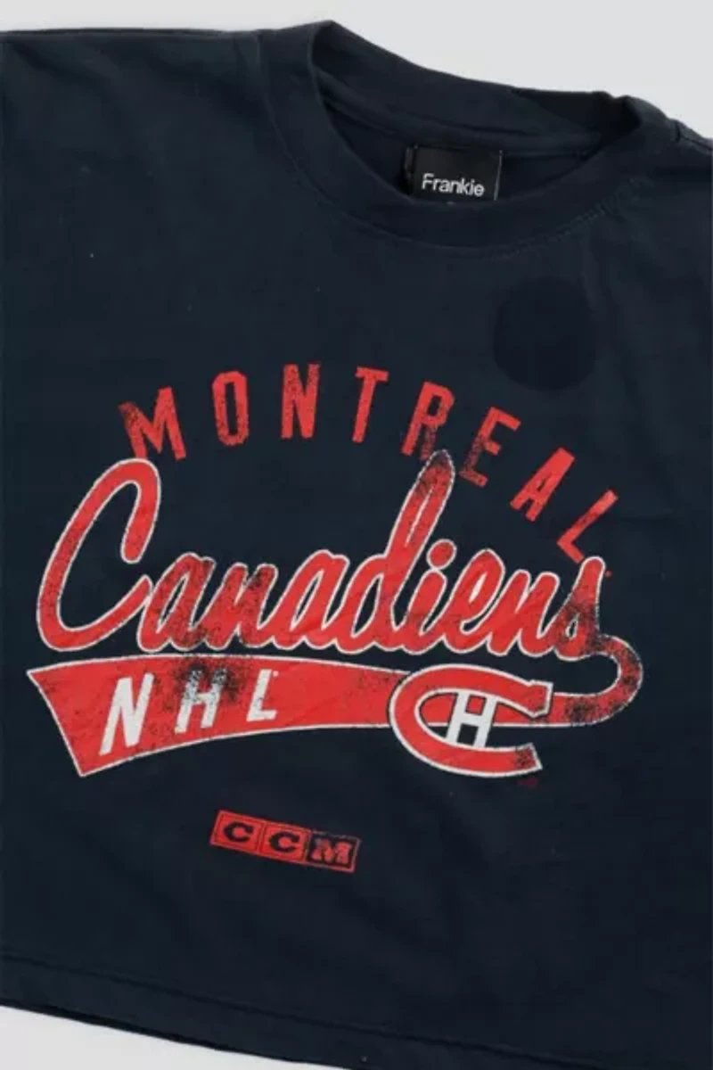 Frankie Collective Rework Montreal Canadiens NHL Crop Tee