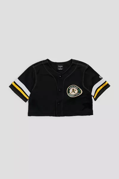 Frankie Collective Rework Crop Oakland Athletic NCAA Baseball Jersey