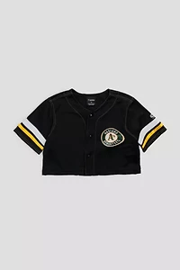 Frankie Collective Rework Crop Oakland Athletic NCAA Baseball Jersey