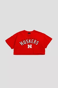 Frankie Collective Rework Nebraska Cornhuskers NCAA Crop Tee