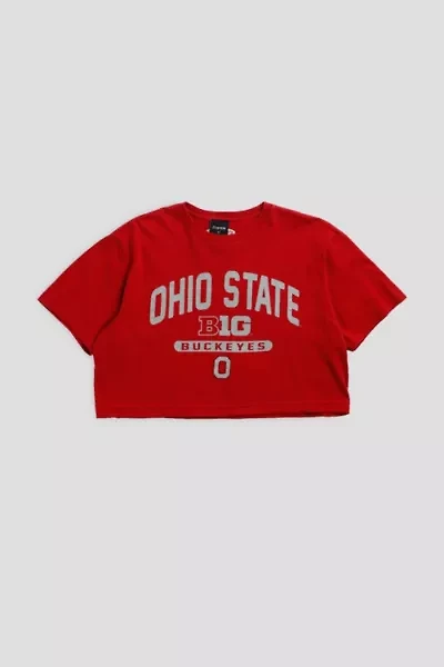 Frankie Collective Rework Ohio State Buckeyes NCAA Crop Tee