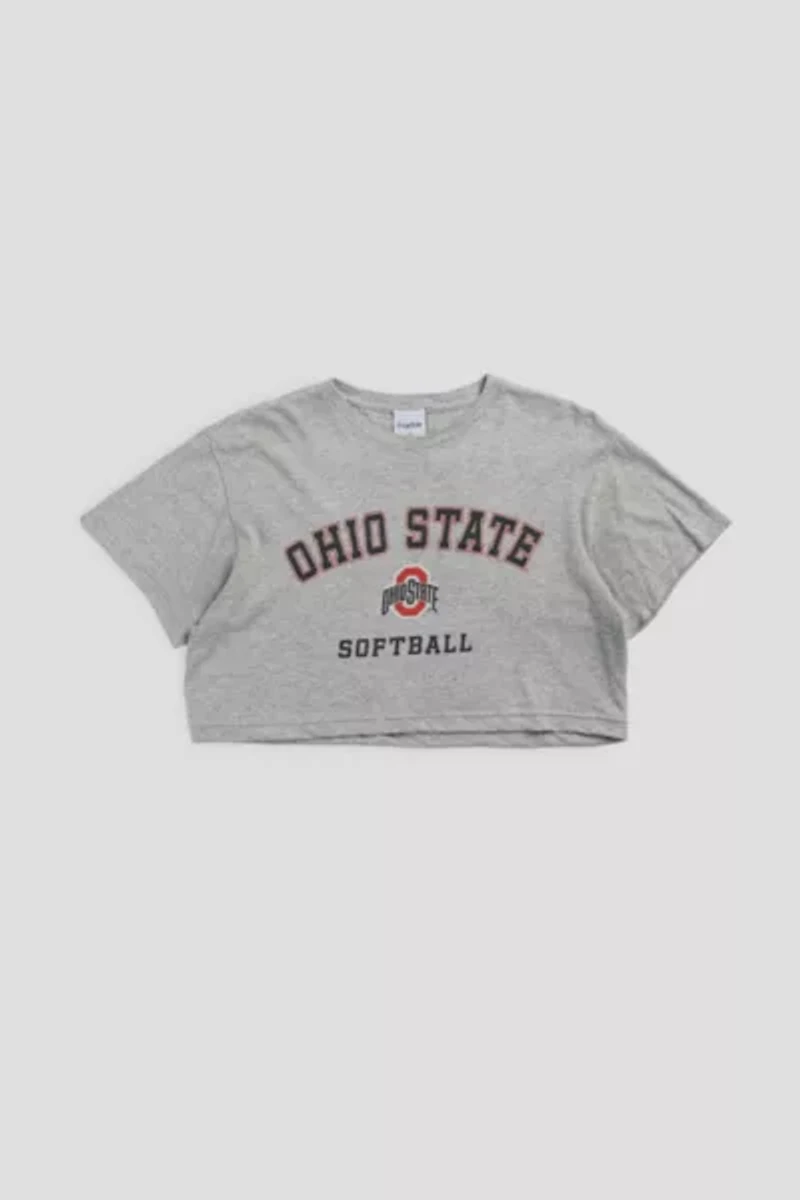 Frankie Collective Rework Ohio State Softball NCAA Crop Tee
