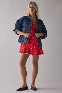 Kiss The Sky Riviera Ditsy Floral Milkmaid Mini Dress