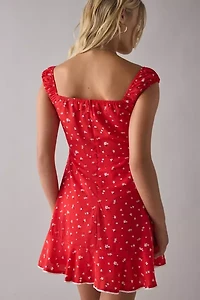 Kiss The Sky Riviera Ditsy Floral Milkmaid Mini Dress