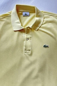 Vintage Lacoste Butter Yellow Fitted Polo