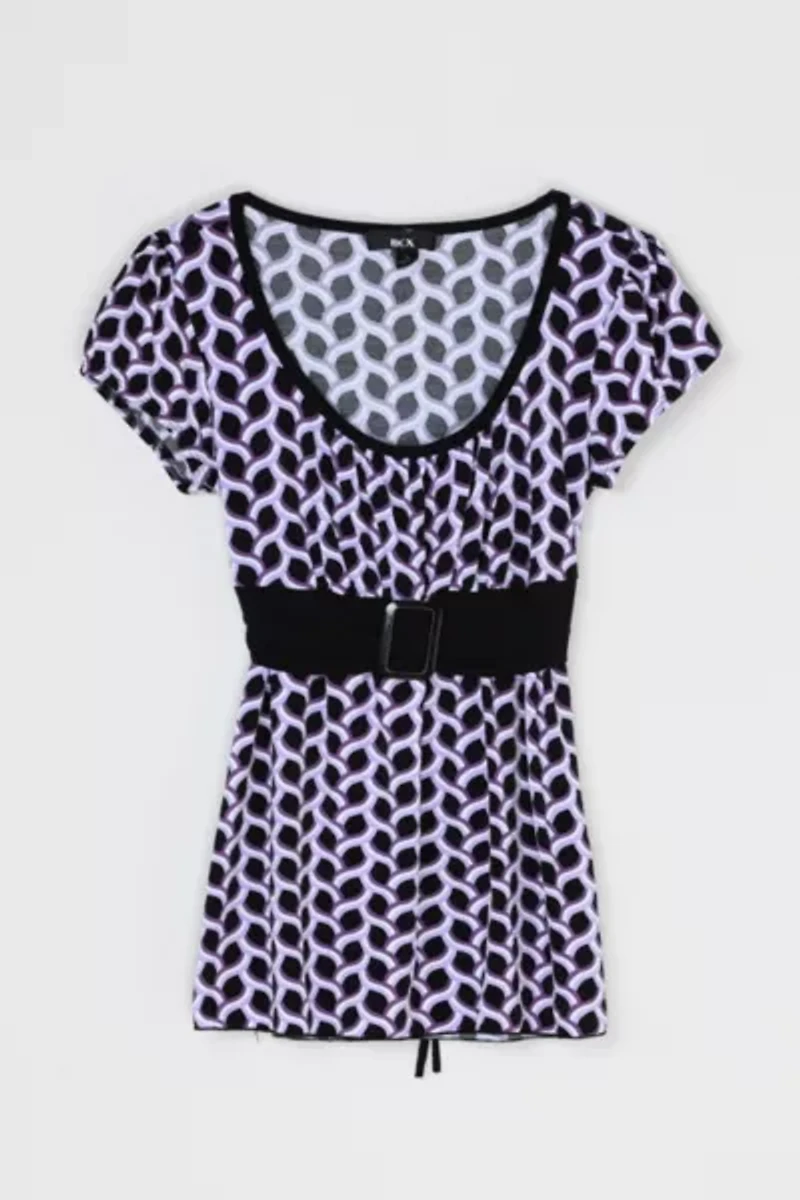 Vintage Y2k Printed Tied Top
