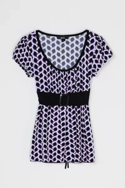 Vintage Y2k Printed Tied Top