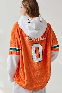 University Of Miami Sebastian Snugible Blanket Hoodie Sweatshirt & Pillow