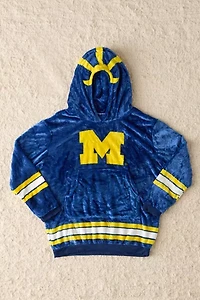 University Of Michigan Helmet Snugible Blanket Hoodie Sweatshirt & Pillow
