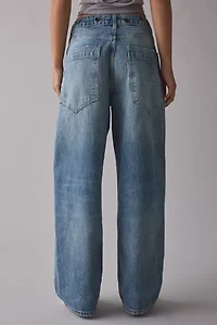 BDG Jaya Studded Eyelet Cutout Baggy Boyfriend Jean