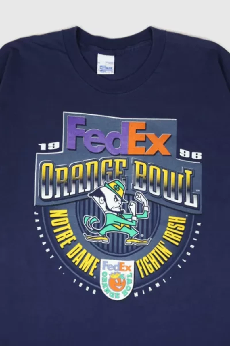 Vintage Notre Dame 1996 FedEx Orange Bowl Tee